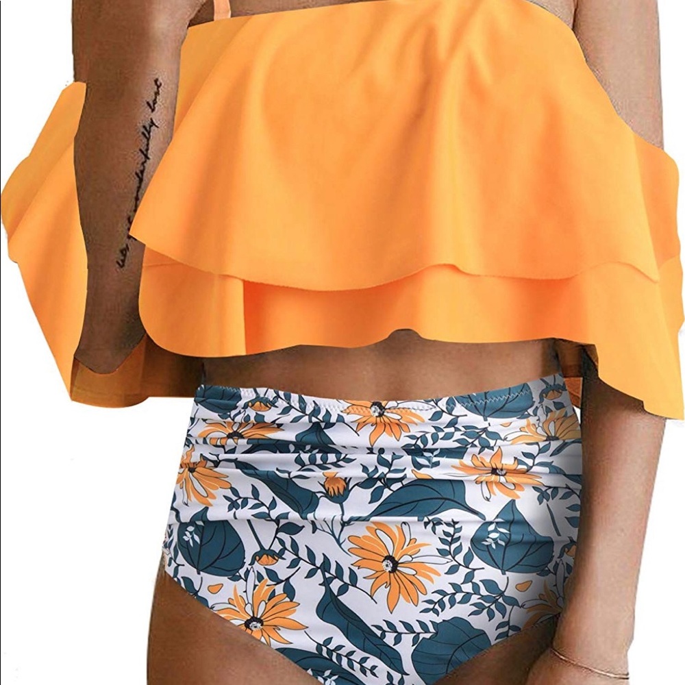 Tempt Me brand high waisted 2 piece swimsuit